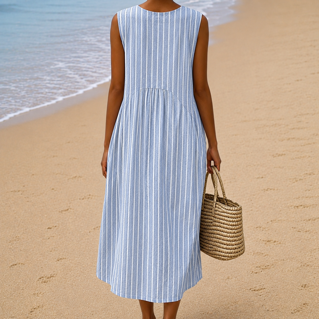 Anaïs | Robe Rayée Balnéaire